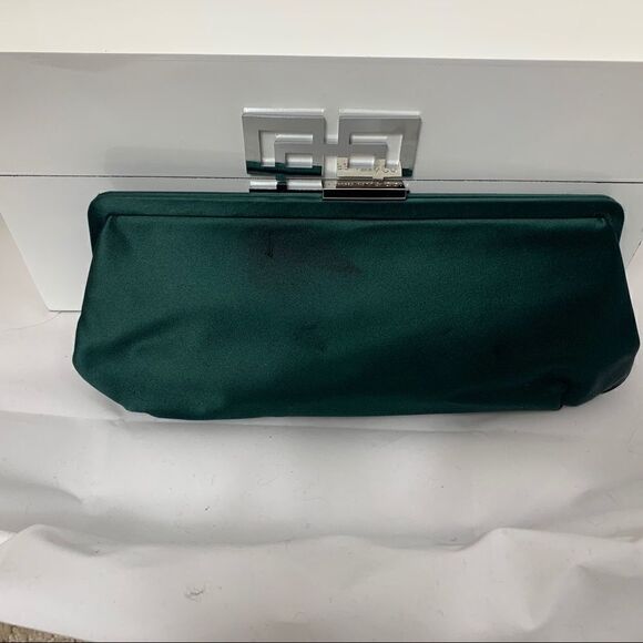 Tiffany & Co. Holly Satin Clutch - Green - EUC - Picture 6 of 16